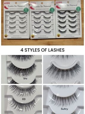 4 Styles NEW Kiss Lashes! Multipacks + 1 Bonus Style